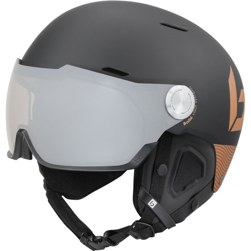 MIGHT VISOR PREMIUM, Matte Black & Blush Gold-Photochromic Silver Cat 1 to 2, hi-res image number null